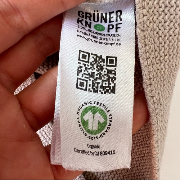 Set Of 2 Green Button Blue Pink Tan Sun Button Cardigan Organic Cotton 86/92 24m - Picture 6 of 7